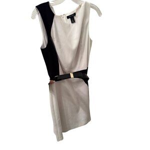 White house black market black and white dress size 12